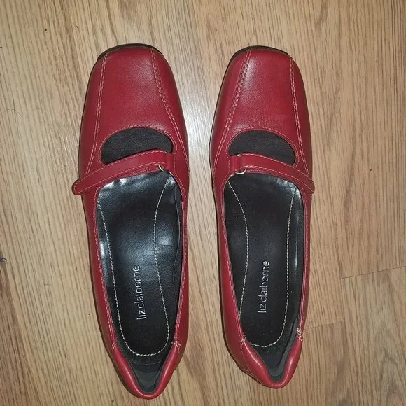 HOT Poshmark Liz Claiborne Red Shoes Lia Claiborne Shoes Liz - Main Image